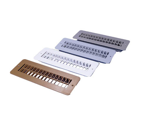 Tan 2-1/2" x 10" Floor Register w/ Damper