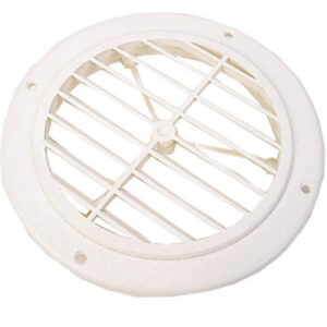 White 4" Round Ceiling Register w/o Damper