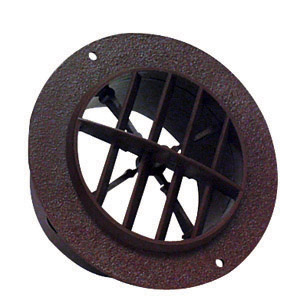 Walnut 4" Round Ceiling Register w/ Damper