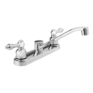 Chrome Dual Lever Kitchen Faucet