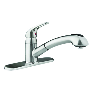 Satin Nickel Pull-Out Kitchen Faucet