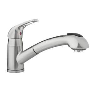 Satin Nickel Pull-Out Kitchen Faucet