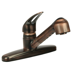 Brass Plastic Pull-Out Kitchen Faucet