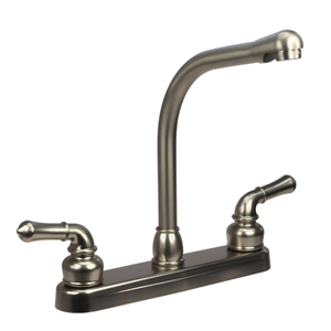 Satin Nickel Hi-Rise Kitchen Faucet