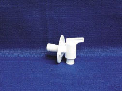 Arctic White Barb 1/2" Drain Valve w/ Flange