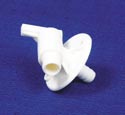 Colonial White 3/8" Barb Drain Valve w/ Flange