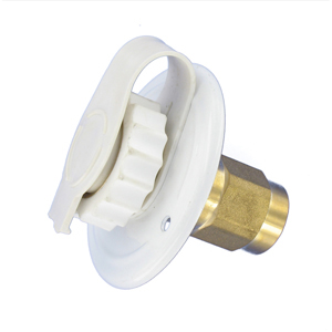 Lead Free White Metal 2-3/4" Water Inlet w/ Brass Valve, Bulk