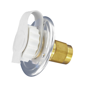 Lead Free Aluminum Metal 2-3/4" Water Inlet w/ Brass Valve, Bulk