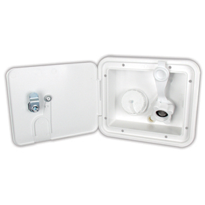 Polar White Key Lock City/Gravity Water Hatch w/ Plastic Valve
