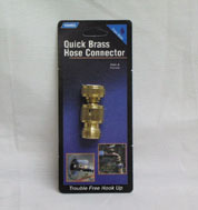 Brass Quick Hose Connector w/ Auto Shut Off Valve