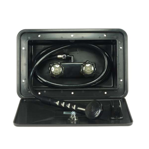 Black Shower Box Kit Exterior Faucet