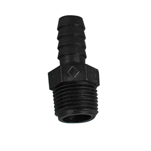 1/2" Barb x 3/8" MPT Elbow Adapter