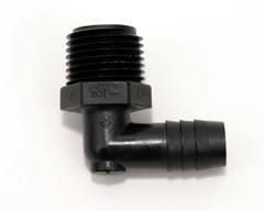 1/2" Barb x 1/2" MPT Elbow Adapter
