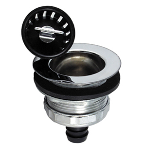 Basket & Rubber Washer Sink Strainer, pkg