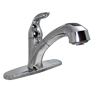 Chrome 1-Handle Pull-Out Kitchen Faucet