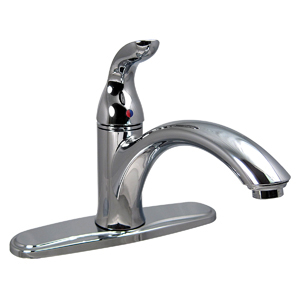 Chrome Arc Spout 1-Handle Kitchen Faucet