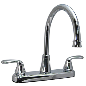 Chrome Hi Arc Spout 2-Handle Kitchen Faucet
