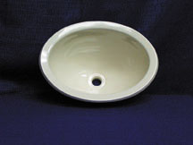 Ivory Plastic 10" x 13" x 5-1/2 Deep Oval Sink