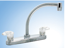 Chrome Hi Arc 2-Handle 8" Kitchen Faucet