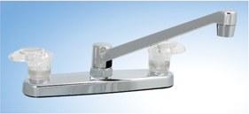 Chrome 2-Handle 8" Kitchen Faucet
