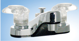 Chrome 2-Handle 4" Lavatory Faucet w/ Diverter