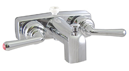 Chrome 2-Handle 4" Tea Cup Style Tub/Shower Faucet