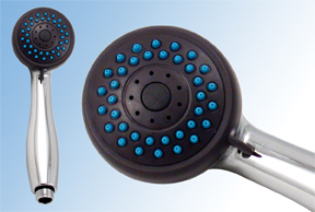 White 3-Function Hand Held Shower Head