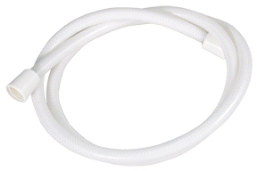 White 60" Nylon Shower Hose