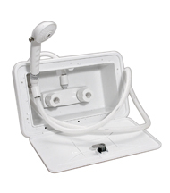 White 4" Exterior Shower