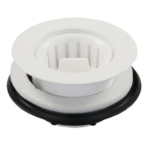 White Screw In Plast Strainer
