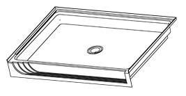 White LH 24" x 32" Shower Pan