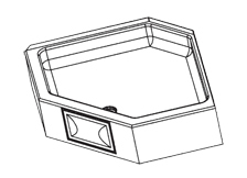 White 34" x 34" Neo Hex Shower Pan