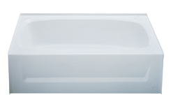 White LH 27" x 54" w/ Apron Tub