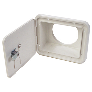 Polar White Sewer Hose Hatch