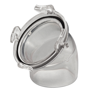 Clear 3" 45 deg Waste Hose Adapter