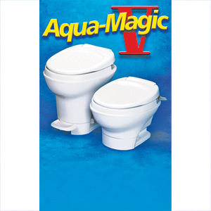 Parchment High Hand Flush Aqua-Magic V Permanent Toilet