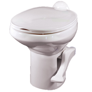White High Profile Style II China Bowl w/ Sparyer Permanent Toilet