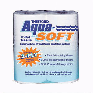 2-Ply Aqua-Soft RV/Marine Toilet Tissue, 4/pk
