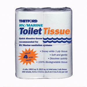 1-ply RV/Marine Toilet Tissue, 4/pk