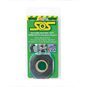 Black 1" x 10' SOS Silicone Tape