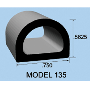 .563" x .750" x 100' Weather Strip