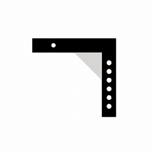 10" Rise x 12" Long x 6" Drop Adjustable Shank