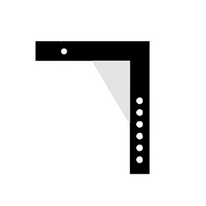 13" Rise x 12" Long x 9" Drop Adjustable Shank