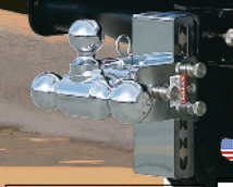 8" Drop Dual-Ball Tow & Stow Ball Mount