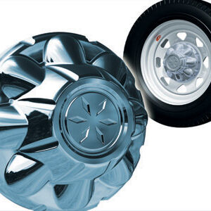 Chrome 5 Lug 4-1/2" ABS Versa-Lok Hub Cover