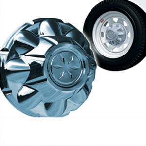 Chrome 6 Lug 5-1/2" ABS Versa-Lok Hub Cover