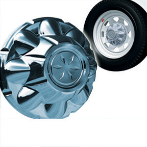 Chrome 8 Lug 6-1/2" Versa-Lok ABS Hub Cover