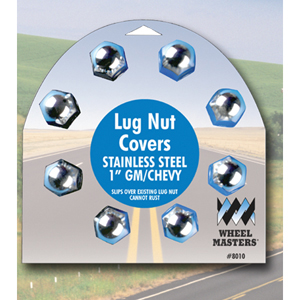 1-1/2" 22.5" wheels Stainless Steel Lug Nut Covers, 6/pk