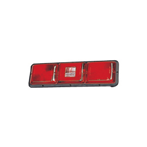 Red Trpl Horizontal Light w/ Black Frame