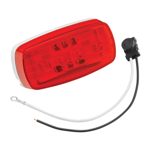 Red Oblong #58 Oblong LED Clearance Light w/ Pigtail